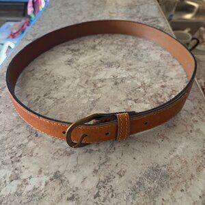 Haband Light Brown Full Grain Italian Leather Dress Belt - Men's Size 38